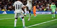 Víctor Carretero/Real Madrid - Legenda: Vini Jr. e Rodrygo formam o atual ataque do Real Madrid  Foto: Jogada10