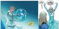 Reed e seus filhos reconstuíram o Multiverso Marvel com a ajuda do Homem Molecular (Imagem: Reprodução/Marvel Comics)  Foto: Canaltech
