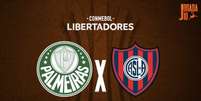 Foto: Arte/Jogada10 - Legenda: Palmeiras e San Lorenzo medem forças no Allianz Parque, pela Libertadores / Jogada10
