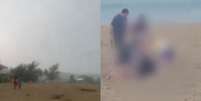 Três crianças são atingidas por um raio em praia de Porto Rico  Foto: Reprodução/CronicaPolicial/X