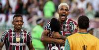 Foto: Marcelo Gonçalves/Fluminense - Legenda: John Kennedy mais uma vez decidiu para o Fluminense na Libertadores / Jogada10