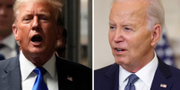 Biden tem 2 pontos de vantagem sobre Trump após condenação de republicano, aponta pesquisa Reuters/Ipsos  Foto: Montagem/Reuters