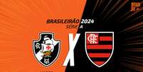 - Foto: Arte/Jogada10 - Legenda: Vasco e Flamengo se enfrentam pela 7ª rodada do Brasileirão / Jogada10