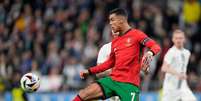 Cristiano Ronaldo (Portugal) durante confronto contra a Eslovênia no dia 26.03.2024 Foto: Associated Press / Alamy Stock Photo