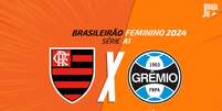 Foto: Jogada10 - Legenda: Flamengo e Grêmio duelam nesta sexta-feira pelo Brasileirão Feminino / Jogada10
