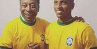 Reprodução/Instagram - Legenda: Pelé e Rodrygo, dois camisas 10 da Seleção Brasileira  Foto: Jogada10