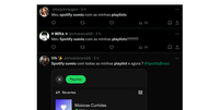 Usuários do Spotify se depararam com problemas nas playlists durante esta sexta-feira (Imagem: Reprodução/X)  Foto: Canaltech