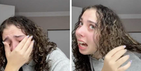 Em vídeo, jovem australiana mostrou o corte de cabelo torto no TikTok Foto: Reprodução: TikTok @user226408