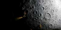 Maquete da Lua em exposição na China Foto: Getty Images / BBC News Brasil