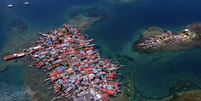 Vista aérea de ilha Cartí Sugdupu  Foto: AFP