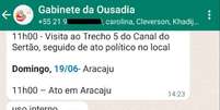 Grupo de WhatsApp da equipe contratada pelo PT para atuação em redes sociais  Foto: Reprodução/WhatsApp