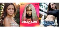 Conheça as modelos de IA concorrendo no concurso  Foto: @fanvue @ailyalou/Reprodução/Instagram / Estadão