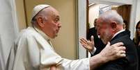 Papa Francisco e Lula no Vaticano
 21/6/2023   Divulgação via REUTERS  Foto: Reuters