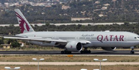 Aeronave da Qatar Airways Foto: Reprodução/Redes Sociais