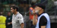 Abel Ferreira durante confronto contra o Vasco da Gama.   Foto: Cesar Greco/Palmeiras. / Esporte News Mundo