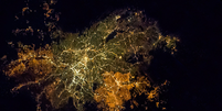 Cidade de São Paulo vista da Estação Espacial Internacional   Foto: Reprodução / D. Pettit