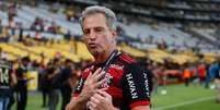  Foto: Gilvan de Souza/Flamengo - Legenda: Landim, presidente do Flamengo / Jogada10