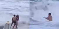Mulher desaparece após ser arrastada pela correnteza em praia da Rússia  Foto: Reprodução/Redes Sociais