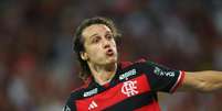 David Luiz marcou o gol da vitória do Flamengo –  Foto: Gilvan de Souza/Flamengo / Jogada10