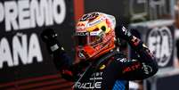 Verstappen comemorando a vitória no GP da Espanha. Cada vez mais completo Foto: Red Bull Content Pool