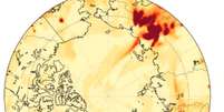 Mapa mostra focos de emissão de gases do efeito estufa  Foto: X/Reprodução / Perfil Brasil
