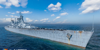 O encouraçado Libertad, de nível X, representa o Chile no MMO de combate naval  Foto: Wargaming / Divulgação