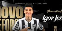 Igor Jesus é do Botafogo –  Foto: Divulgação/Botafogo / Jogada10