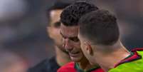 Cristiano Ronaldo chora após perder pênalti  Foto: Reprodução/Cazé TV