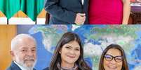 Da esquerda para a direita: o presidente da República, Luiz Inácio Lula da Silva (PT); a vereadora de Goiânia Aava santiago (PSDB) e a primeira-dama Rosângela da Silva, Janja.  Foto: Reprodução via Instagram @janjalula / Estadão