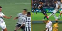 Botafogo reclama de faltas consecutivas –  Foto: Reprodução de TV / Jogada10
