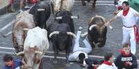 Seis pessoas ficam feridas em tradicional corrida de touros na Espanha.  Foto: Reprodução/Diário de Navarra