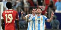 Messi marca o primeiro pela Argentina –  Foto: Juan Mabromata/AFP via Getty Images / Jogada10