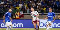 Foto rara de Calegari em campo pelo Fluminense no ano: jogou só duas partidas –  Foto: MARCELO GONÇALVES / FLUMINENSE FC / Jogada10