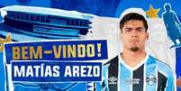 Arezo é o novo reforço do Grêmio - Foto: Reprodução / Jogada10