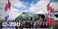 A Embraer anunciou na segunda-feira, 22, que firmou parceria com a Holanda e Áustria para a venda de nove aeronaves C-390 Millennium durante uma cerimônia no Farnborough Airshow, na Inglaterra  Foto: Divulgação/Embraer / Estadão