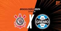 Corinthians e Grêmio duelam na Neo Química Arena Foto: Arte/Jogada10 / Jogada10