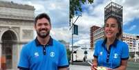 Marcelo Courrege e Carol Barcellos estão em Paris cobrindo a participação dos atletas brasileiros nos jogos  Foto: Reprodução/Instagram