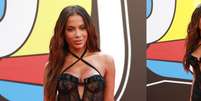 Anitta combina transparência com renda e brilha no tapete vermelho do Premios Juventud 2024; veja fotos!.  Foto: Getty Images / Purepeople