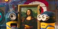 Minions, personagens da Illumination', aparecem com o quadro Mona Lisa na abertura das Olimpíadas de Paris  Foto: TV Globo/Reprodução