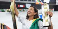 Rayssa Leal já está em Paris para disputar sua segunda Olimpíada, dessa vez, de olho na medalha de ouro.  Foto: Getty Images / Purepeople