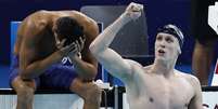 Guilherme Costa, o Cachorrão, lamenta não ter conseguindo medalha na natação  Foto: Reuters