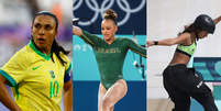 Marta, Rebeca Andrade e Rayssa Leal entram em ação neste domingo pelos Jogos de Paris  Foto: Marta: REUTERS/Susana Vera Rebeca Andrade: Gaspar Nobrega/COB Rayssa Leal: Luiza Moraes/COB  