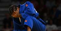 Rafaela Silva após a derrota na disputa do bronze nos Jogos Olímpicos de Paris  Foto: REUTERS/Arlette Bashizi