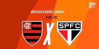 Flamengo e São Paulo se enfrentam no Brasileirão Sub-20 - Foto: Arte/Jogada10 / Jogada10