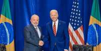 Presidente Luiz Inácio Lula da Silva, se encontra com o Presidente dos Estados Unidos, Joe Biden, em Nova York. em setembro de 2023  Foto: Ricardo Stuckert/PR / Perfil Brasil