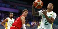 Brasil encara a Alemanha no basquete masculino pelos Jogos Olímpicos de Paris  Foto: REUTERS/Evelyn Hockstein