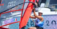 Nicolo Renna vence regata 11 do Windsurf masculino da Vela nas Olimpíadas de Paris 2024  Foto: Esporte News Mundo