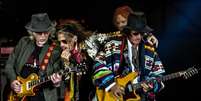 A banda Aerosmith no festival São Paulo Trip, na Allianz Arena.  Foto: Rafael Arbex/Estadão / Estadão