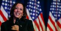 Kamala Harris confirmou sua candidatura à presidência dos Estados Unidos  Foto: Getty Images / BBC News Brasil