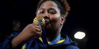 Judoca Beatriz Souza conquista a primeira medalha de ouro brasileira em Paris  Foto: David Ramos/Getty Images